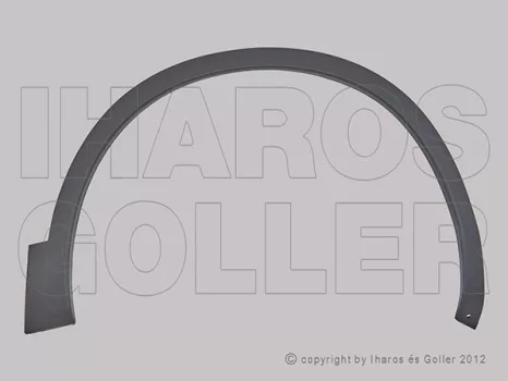 Nissan Qashqai J10 2007.03.01-2010.04.30 Első kerékjárat ív fekete jobb (17ZU)