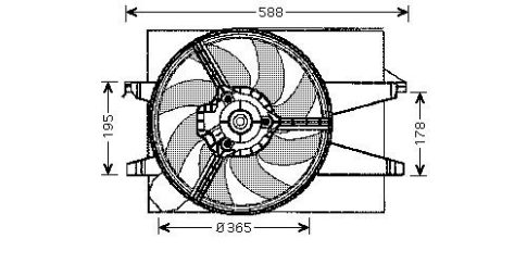 Ford Fiesta 2002.04.01-2005.09.30 Hűtőventilátor kpl.,kerettel, klimás  (17B2)