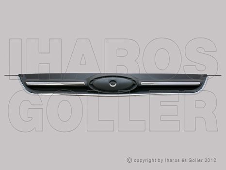 Ford C-Max 2010.12.01-2015.03.01 Hűtődíszrács, fekete, króm díszléccel (130J)