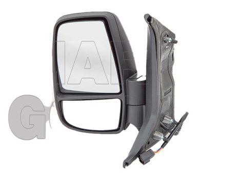 Ford Transit 2014.05.01-2019.05.19 Visszapillantó tükör bal,domború,fehér villogós,fűthető,övid k. behajtható.* (1AZG)