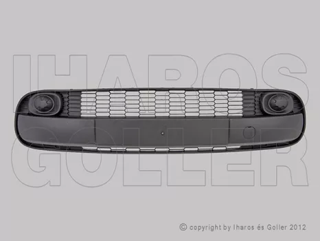Fiat 500L 2012.03.06-2017.05.01 Rács a lökh.ba közép fekete, vonósz.bor. nem ködl. (13G6)
