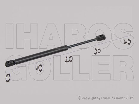 Nissan Primera (P11) 1996.10.01-1999.09.30 Gázrugó csomagtér ajtóhoz, (spoilerrel) (1379)