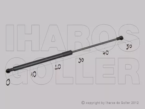 Peugeot 208 (A9) 2012.01.01-2015.05.01 Gázrugó csomagtér ajtóhoz, (spoilerrel) (19VT)