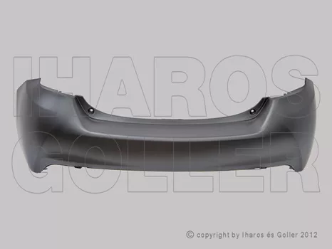 Toyota Yaris 2014.07.01-2017.02.28 Hátsó lökhárító alapozott, PDC jelöléssel (16FS)