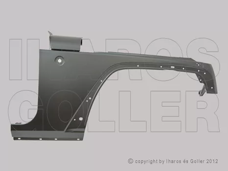 Jeep Wrangler (JK) 2007.04.01-2018.08.30 Első sárvédő jobb antennalyukas (1EDB)