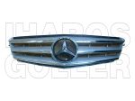   Mercedes C (W204) 2007.01.01-2016.12.31 Hűtőrács, nagy emblémához, embl. nélk.(króm/ezüst) (0XMJ)