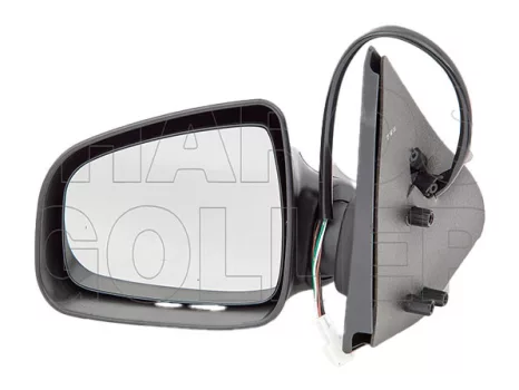 Dacia Logan 2012.10.01-2017.08.01 Visszapillantó tükör bal, elektromos  állítás, domború, fűthető, fekete (14GF)