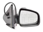   Dacia Logan 2012.10.01-2017.08.01 Visszapillantó tükör jobb, elektromos  állítás, domború, fűthető, hőmérős , fekete (14GE)
