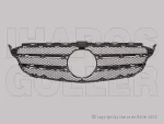   Mercedes C (W205) 2014.03.01-2018.08.30 Hűtődíszrács fekete krómléc hellyel, Avantgarde (1DSN)