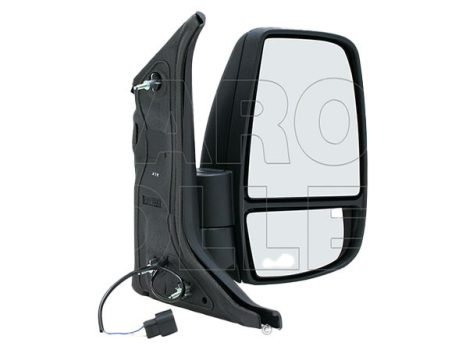 Ford Transit 2014.05.01-2019.05.19 Visszapillantó tükör jobb, domború, man., sárga villogós,övid karú * (1AZA)