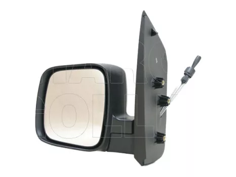 Fiat Qubo 2009.10.01- Visszapillantó tükör bal, bowdenes állítható, króm, domború, alapozott (0YVM)