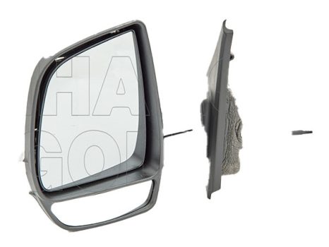 Fiat Doblo 2009.09.01-2014.12.31 Visszapillantó tükör bal, bowdenes állítás, domború, villogós fényezendő (tgk.) (120J)