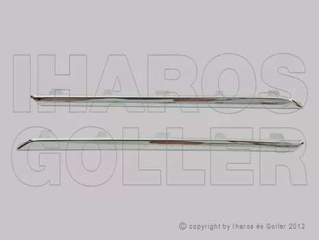 Renault Megane 2014.01.01-2016.02.01 Krómdíszléc hűtőrácsra szett (bal-jobb) (1426)