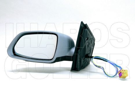 VW Polo IV 2005.04.01-2009.05.31 Visszapillantó tükör tükör bal, elektromos állítás, fűthető, aszférikus, fényezendő, villogó (0RPK)