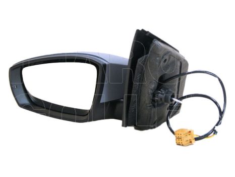 VW Polo V 2009.06.01-2014.04.21 Visszapillantó tükör bal, bowdenesen állítható, aszférikus, villogóval, fényezendő (0YXB)