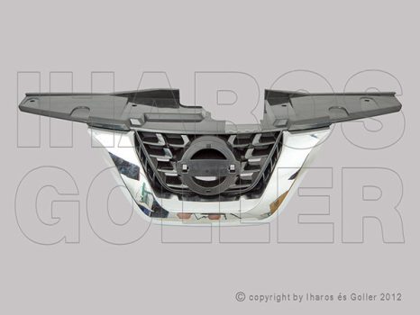 Nissan Juke 2014.05.15- Hűtődíszrács középsőész (króm-fekete) (18BT)