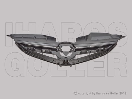 Mazda 5 2008.02.01-2010.08.31 Hűtődíszrács belső matt fekete GTA  (10MG)