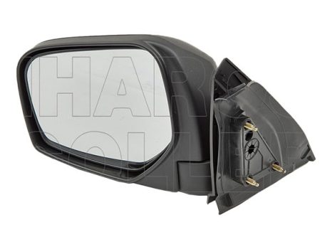 Mitsubishi L 200 (KA,KB) 2005.12.01-2014.12.31 Visszapillantó tükör bal, kézi állítás, domború, fekete (126U)