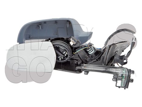 Audi A4 2007.11.01-12.01.31 Visszapillantó tükör bal, elektromos  állítás,fűthető,aszférikus,fényezendő, villogós 09.05- (14PL)
