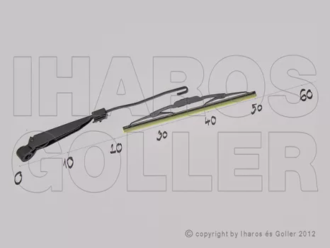 Jeep Grand Cherokee 1999.06.01-2004.01.31 Hátsó ablaktörlő kar lapáttal 280mm (1I1N)