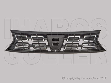 Dacia Duster 2018.01.01-2021.08.30 Hűtődíszrács fekete/króm, kamera lyukas (1KTU)