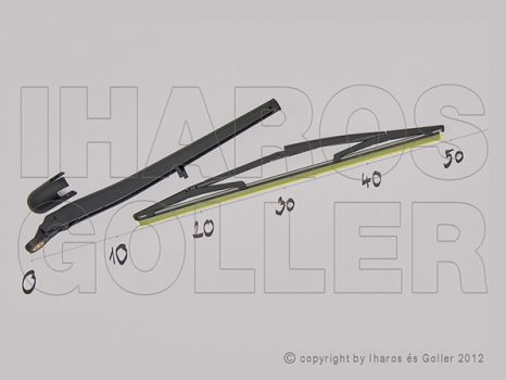 Fiat Punto 1999.09.01-2003.06.30 Hátsó ablaktörlő kar lapáttal 360mm (3 ajtós) (128W)