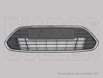   Ford Mondeo 2007.04.01-2014.12.31 Rács a lökhárítóba közép +krómkeret, fekete (1LEY)