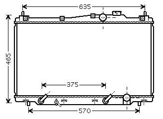 Honda Stream 2000.10.01-2006.12.31 Vízhűtő (1PNX)