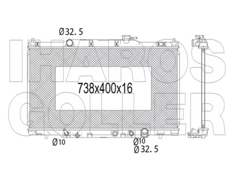 Honda CRV 2002.04.01-2006.03.31 Vízhűtő R (0SE6)