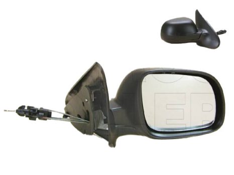 Seat Leon 1999.09.01-2005.12.31 Visszapillantó tükör jobb, bowdenes állítás, domború, kis ház. (-03) (0EK0)