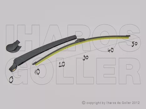 Skoda Octavia (1Z) 2004.03.01-2008.12.31 Hátsó ablaktörlő kar lapáttal 410mm (kombi) (1H10)