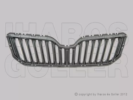 Skoda Yeti 2013.09.01- Hűtődíszrács, fekete, króm keret nélkül (1B7R)