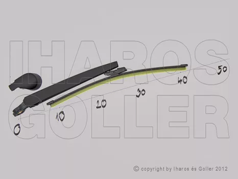 Skoda Karoq 2017.08.01- Hátsó ablaktörlő kar lapáttal 340mm (1N46)