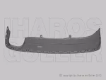   VW Passat CC 2008.05.01-2012.01.31 Hátsó lökh. alatti spoiler, bal oldali dupla kip. (1BUC)