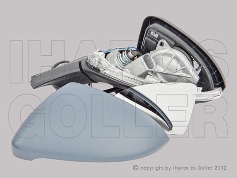 VW Golf VII/1 2012.10.01-2016.10.31 Visszapillantó tükör bal, el.áll., aszf., fűth., vill., fény. * (14MY)