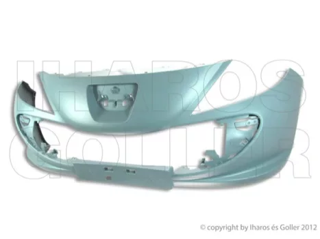 Peugeot 206+ 2009.03.01-2012.12.31 Első lökhárító alapozott, nem ködl. (034C)