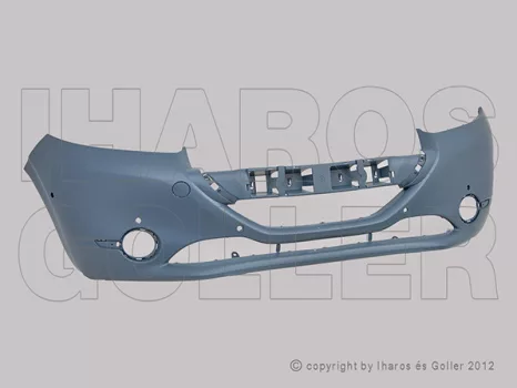 Peugeot 208 (A9) 2012.01.01-2015.05.01 Első lökhárító alapozott, szenzoros (09HN)