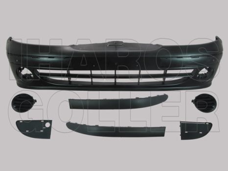 Renault Megane 1999.03.01-2002.08.31 Első lökhárító alapozott, 7észes szett (15GA)