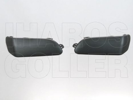 Renault Twingo 2007.08.01-2011.12.31 Hátsó lökhárító díszléc szett, fekete (szenzoros) (1401)