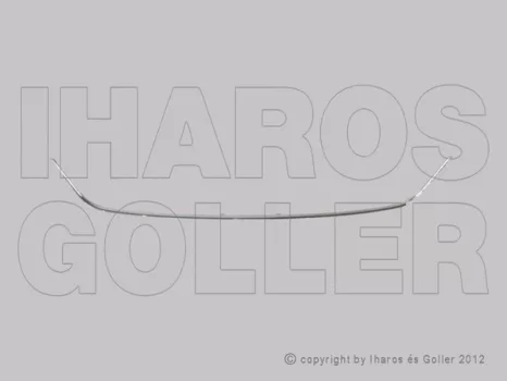 Renault Megane 2014.01.01-2016.02.01 Króm díszléc, első lökhárító középrácshoz (114K)