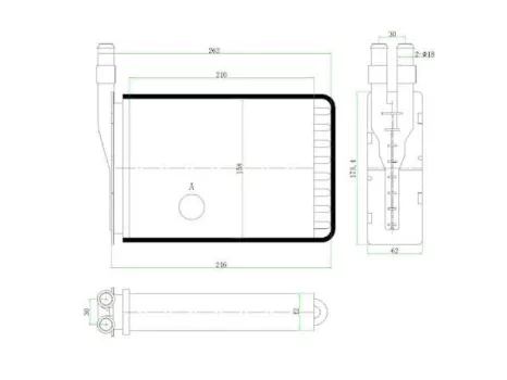 Renault R9,R11 1981.10.01-1989.07.31 Fűtőradiátor (0L67)