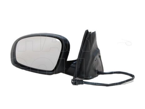 Skoda Roomster 2006.03.01-2010.03.31 Visszapillantó tükör bal, elektromos  állítható,aszférikus,fűthető, fényezendő (0SYG)