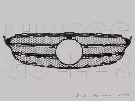 Mercedes C (W205) 2014.03.01-2018.08.30 Hűtődíszrács fekete, Avantgarde (18T1)