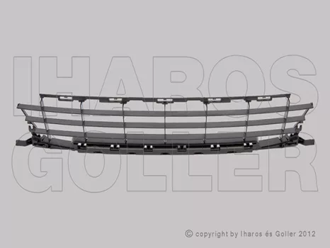 Peugeot 207 2006.06.01-2013.06.30 Rács a lökhárítóba, fekete alsó, SPORT (09-ig) (046N)