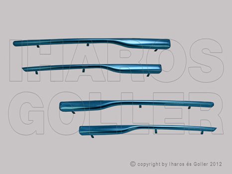 Dacia Logan 2012.10.01-2017.08.01 Króm díszléc szett hűtődíszrácsra (4 db) (121G)