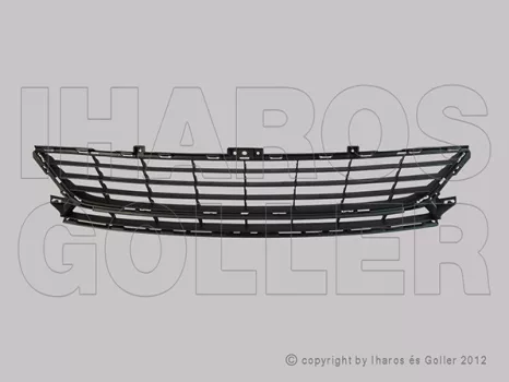 Renault Megane 2014.01.01-2016.02.01 Rács a lökhárítóba középész, fekete (3/5 ajtós) (114H)