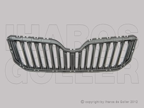 Skoda Yeti 2013.09.01- Hűtődíszrács, fekete, króm keret nélkül (1B7R)