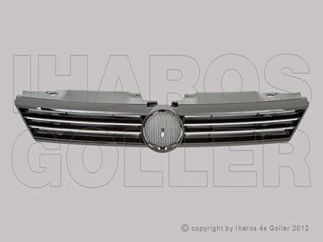 VW Jetta IV 2011.01.01-2014.08.01 Hűtődíszrács fekete, króm kerettel (15M2)
