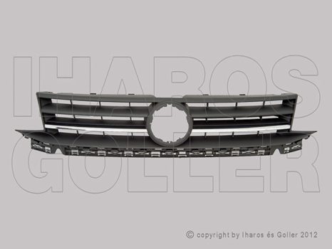 VW Caddy III 2015.06.01-2020.08.30 Hűtődíszrács fekete, krómcsíkkal (1E3J)