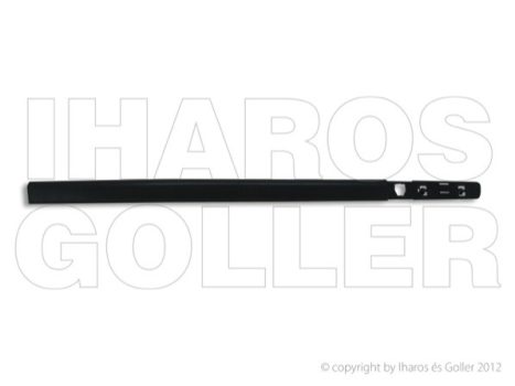 Renault Clio (Clio III) 2005.10.01-2008.12.31 Első ajtó díszléc jobb, fekete (5 ajtós) (0U9N)